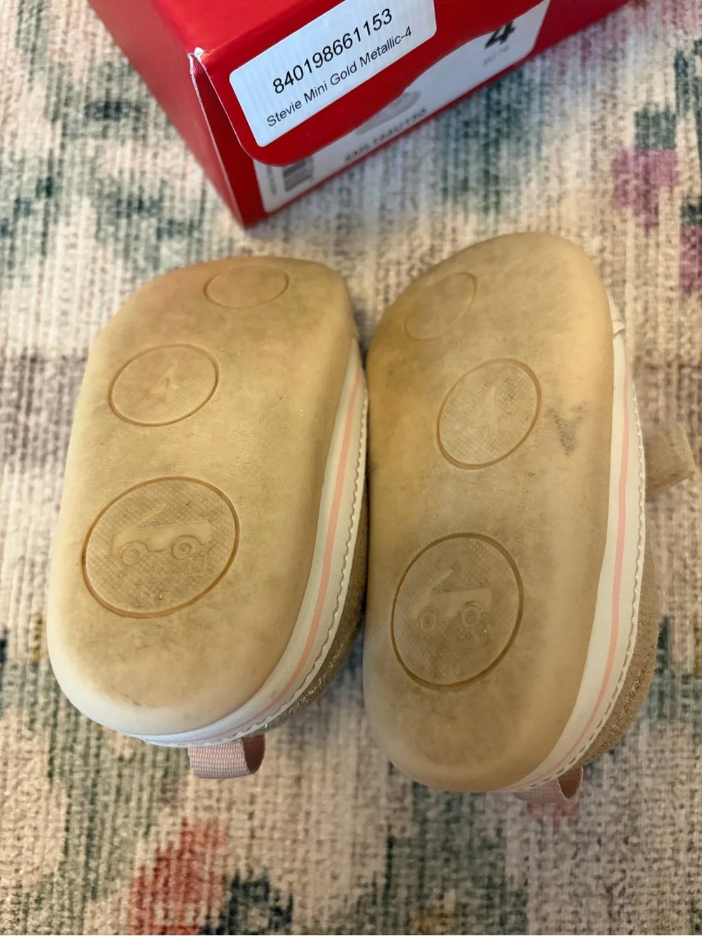 See Kai Run Stevie Mini Gold Metallic Baby Sneakers